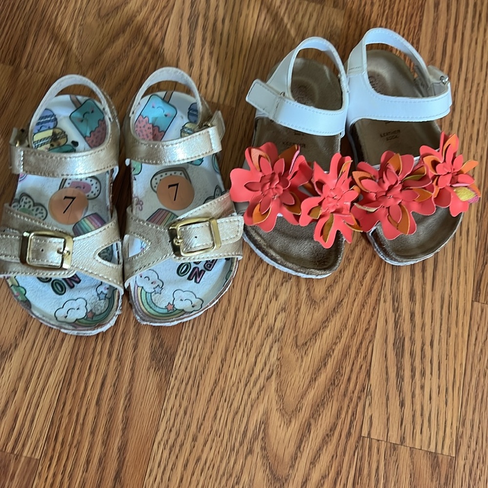 Bundle of two Giulia Palai Size 7 Sandals for Toddler Girl